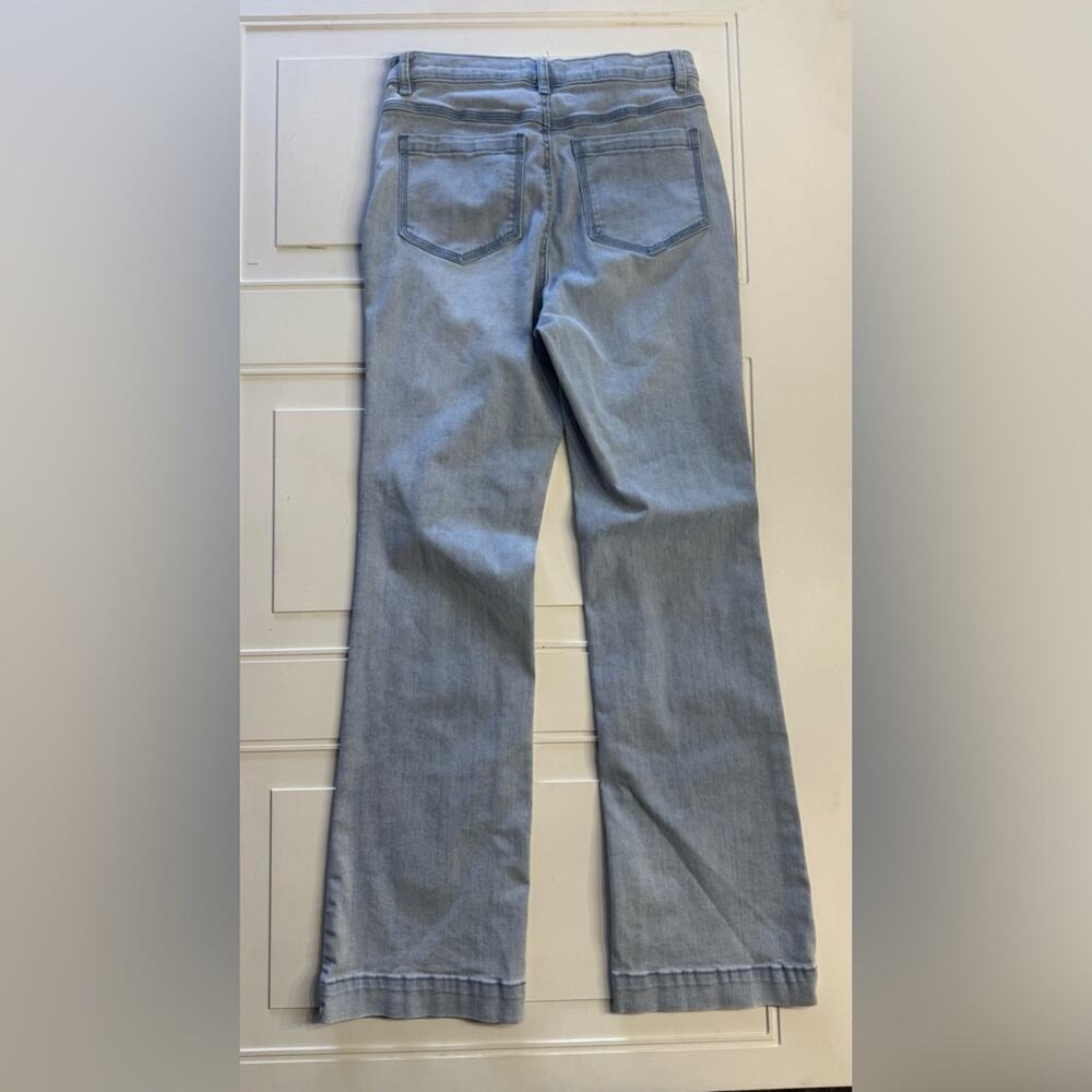 Tribal Jeans Brooke High Rise Micro Flare Size 4 Women Pocket Light Wash Denim - Picture 6 of 6